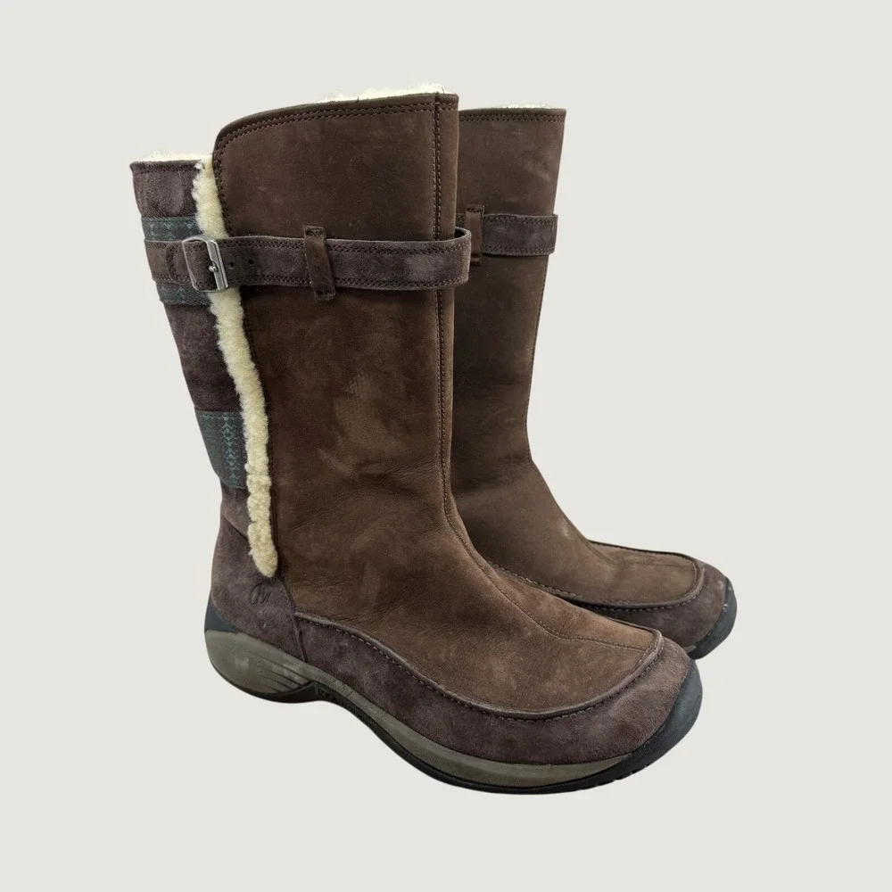 Merrell Encore Snow Bracken Boots 8 Brown Suede Shearling Lined‎ Winter Gorpcore
